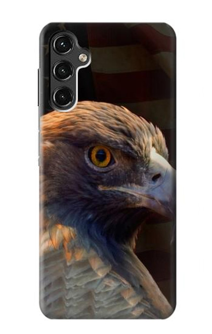 W3376 Aigle Drapeau américain Etui Coque Housse et Flip Housse Cuir pour Samsung Galaxy A14 5G