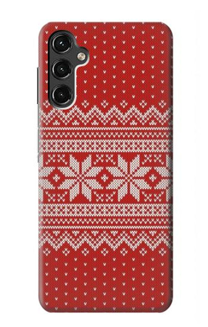 W3384 Motif d'hiver sans couture tricot Etui Coque Housse et Flip Housse Cuir pour Samsung Galaxy A14 5G