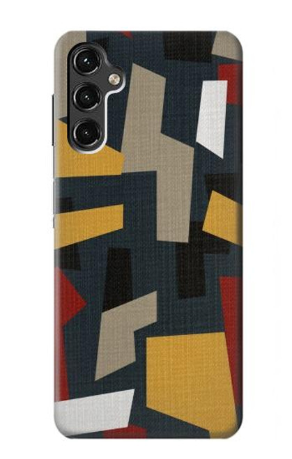 W3386 Résumé Tissu Texture Etui Coque Housse et Flip Housse Cuir pour Samsung Galaxy A14 5G