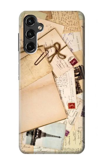 W3397 cartes postales souvenirs Etui Coque Housse et Flip Housse Cuir pour Samsung Galaxy A14 5G