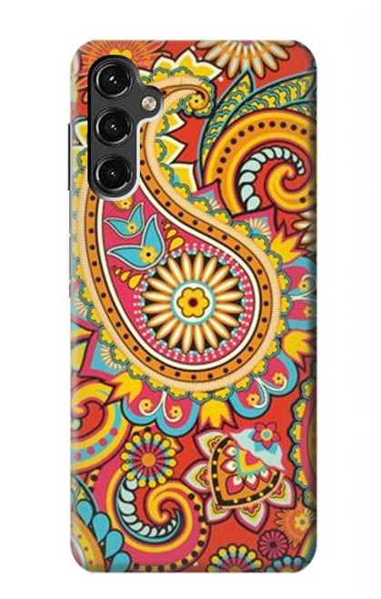 W3402 Floral Paisley Seamless Etui Coque Housse et Flip Housse Cuir pour Samsung Galaxy A14 5G