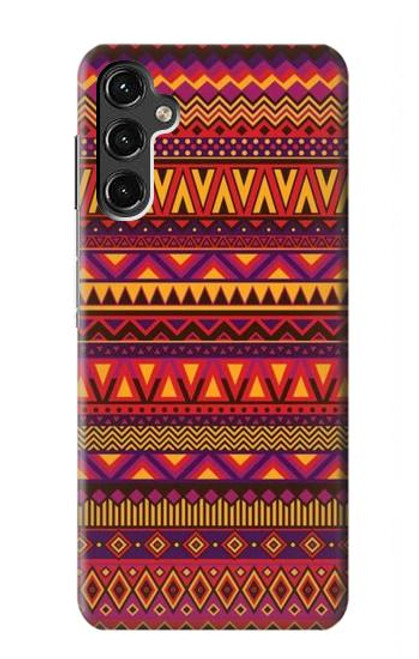 W3404 Aztèques Motif Etui Coque Housse et Flip Housse Cuir pour Samsung Galaxy A14 5G