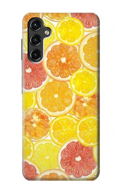 W3408 citron Etui Coque Housse et Flip Housse Cuir pour Samsung Galaxy A14 5G