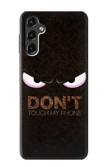 W3412 Ne touche pas mon téléphone Etui Coque Housse et Flip Housse Cuir pour Samsung Galaxy A14 5G