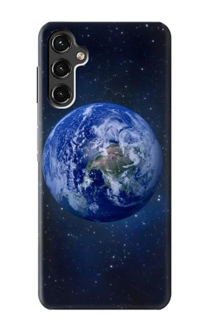 W3430 Bleu planète Etui Coque Housse et Flip Housse Cuir pour Samsung Galaxy A14 5G