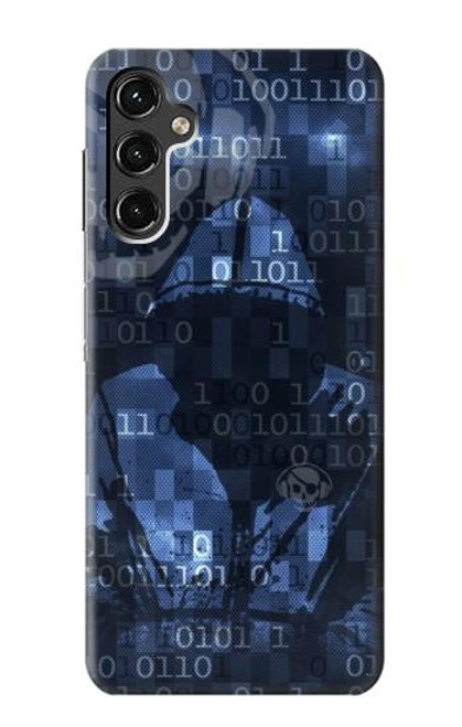 W3431 Numérique Cyber ​​code Hacker Etui Coque Housse et Flip Housse Cuir pour Samsung Galaxy A14 5G