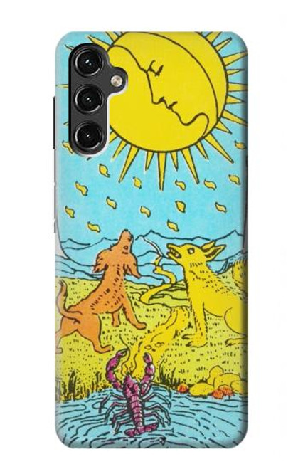 W3435 Carte de tarot Lune Etui Coque Housse et Flip Housse Cuir pour Samsung Galaxy A14 5G