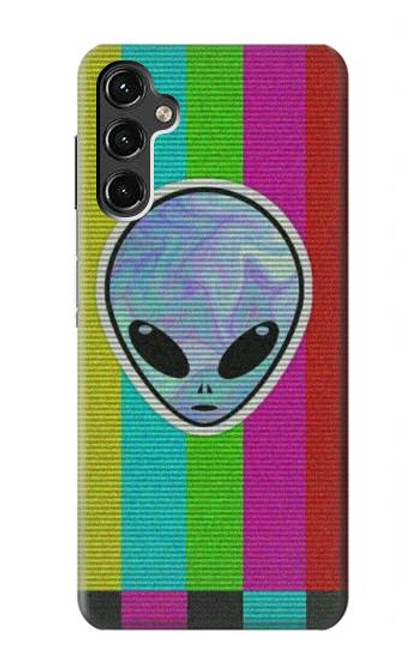 W3437 Extraterrestre Aucun signal Etui Coque Housse et Flip Housse Cuir pour Samsung Galaxy A14 5G