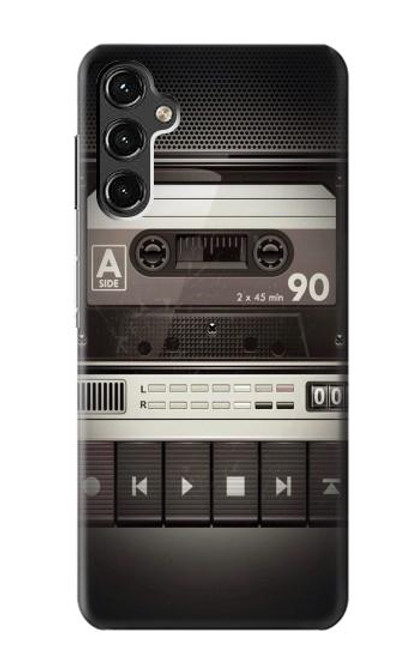 W3501 Lecteur cassette millésimé Etui Coque Housse et Flip Housse Cuir pour Samsung Galaxy A14 5G