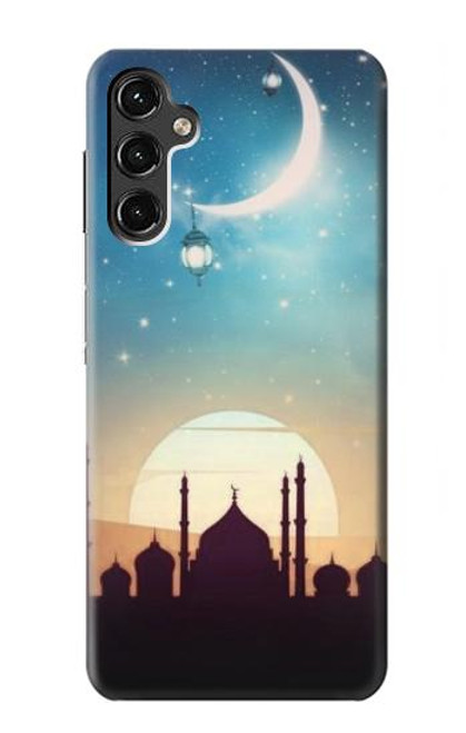W3502 Coucher de soleil islamique Etui Coque Housse et Flip Housse Cuir pour Samsung Galaxy A14 5G
