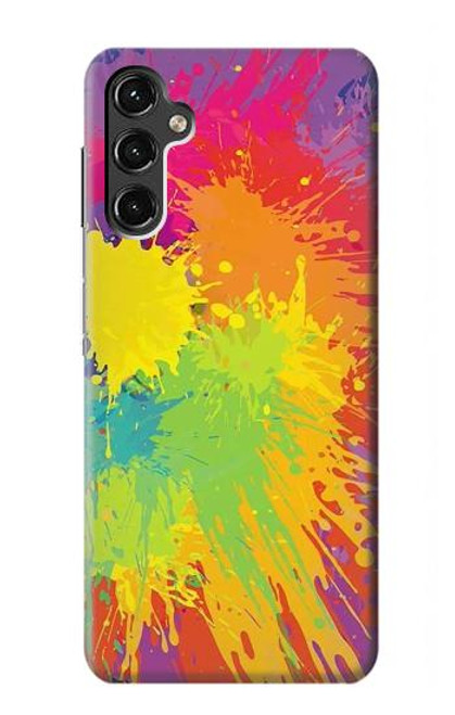 W3675 Tâche de couleur Etui Coque Housse et Flip Housse Cuir pour Samsung Galaxy A14 5G