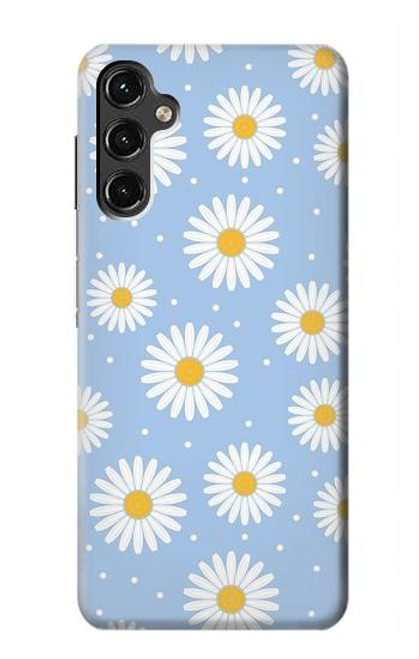 W3681 Motif de fleurs de marguerite Etui Coque Housse et Flip Housse Cuir pour Samsung Galaxy A14 5G