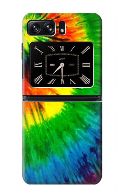 W3422 tie Dye Etui Coque Housse et Flip Housse Cuir pour Motorola Moto Razr 2022