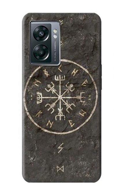 W3413 Ancient Norse Viking Symbole Etui Coque Housse et Flip Housse Cuir pour OnePlus Nord N300