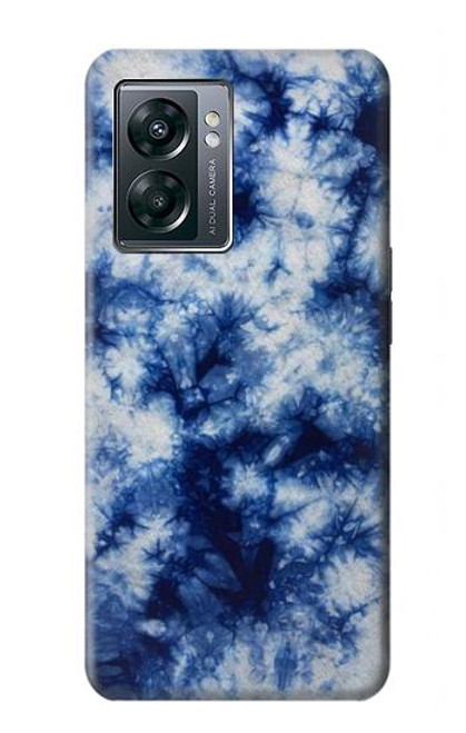 W3439 Tissu Indigo Tie Dye Etui Coque Housse et Flip Housse Cuir pour OnePlus Nord N300