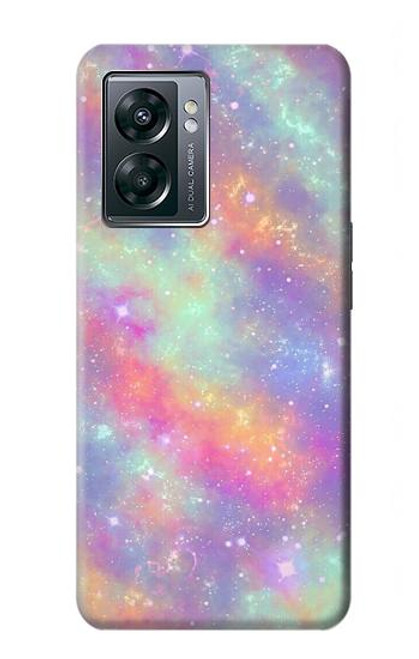 W3706 Arc-en-ciel pastel Galaxy Pink Sky Etui Coque Housse et Flip Housse Cuir pour OnePlus Nord N300