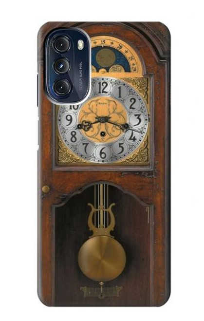 W3173 Grand-père Horloge Antique Horloge murale Etui Coque Housse et Flip Housse Cuir pour Motorola Moto G 5G (2023)