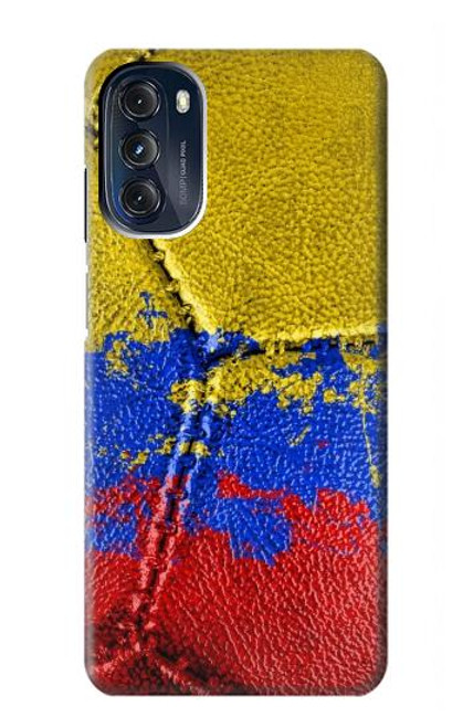 W3306 Colombie Drapeau de football graphique Millésime Etui Coque Housse et Flip Housse Cuir pour Motorola Moto G 5G (2023)