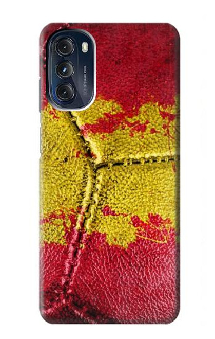 W3315 Espagne Drapeau graphique Football Millésime Etui Coque Housse et Flip Housse Cuir pour Motorola Moto G 5G (2023)