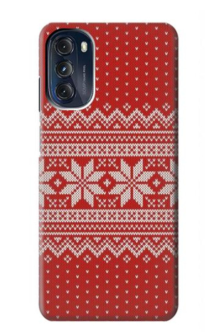 W3384 Motif d'hiver sans couture tricot Etui Coque Housse et Flip Housse Cuir pour Motorola Moto G 5G (2023)