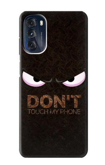 W3412 Ne touche pas mon téléphone Etui Coque Housse et Flip Housse Cuir pour Motorola Moto G 5G (2023)