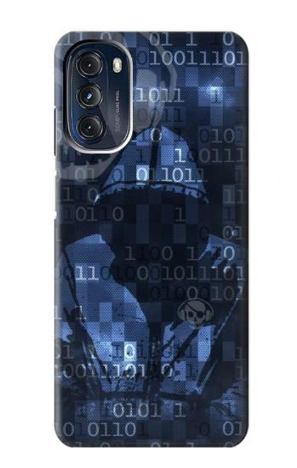 W3431 Numérique Cyber ​​code Hacker Etui Coque Housse et Flip Housse Cuir pour Motorola Moto G 5G (2023)