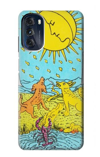 W3435 Carte de tarot Lune Etui Coque Housse et Flip Housse Cuir pour Motorola Moto G 5G (2023)