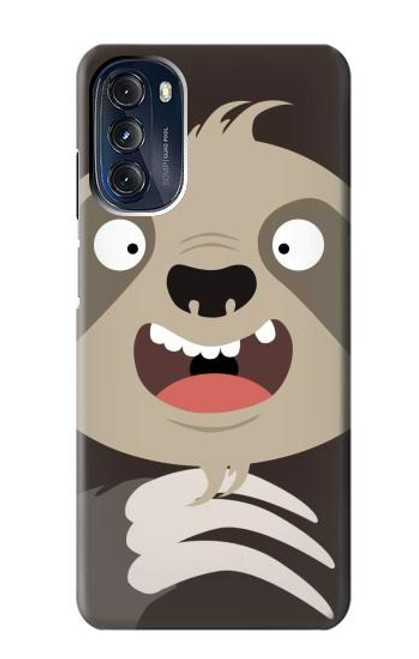 W3855 Dessin animé visage paresseux Etui Coque Housse et Flip Housse Cuir pour Motorola Moto G 5G (2023)