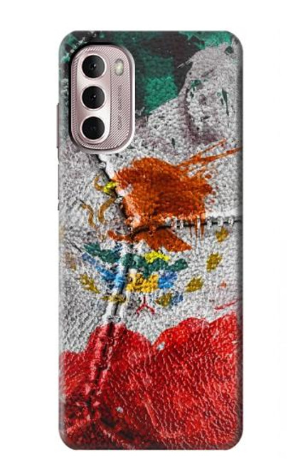 W3314 Mexique Drapeau Vinatage Football Graphique Etui Coque Housse et Flip Housse Cuir pour Motorola Moto G Stylus 4G (2022)