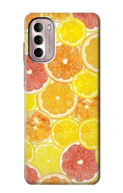 W3408 citron Etui Coque Housse et Flip Housse Cuir pour Motorola Moto G Stylus 4G (2022)