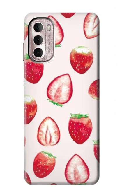 W3481 fraise Etui Coque Housse et Flip Housse Cuir pour Motorola Moto G Stylus 4G (2022)