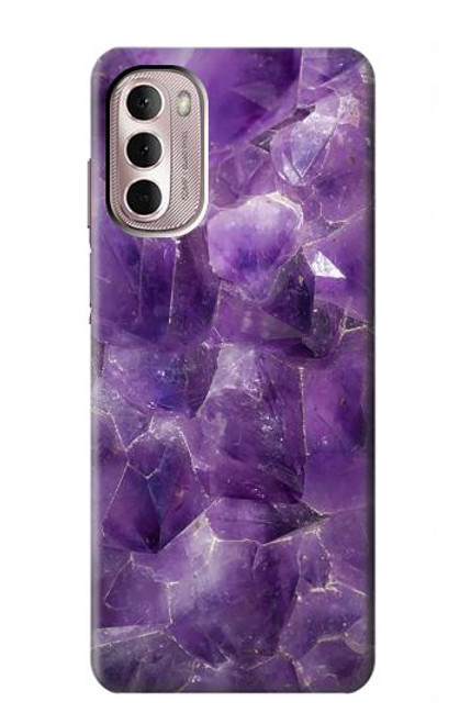 W3713 Graphique violet améthyste à quartz imprimé Etui Coque Housse et Flip Housse Cuir pour Motorola Moto G Stylus 4G (2022)