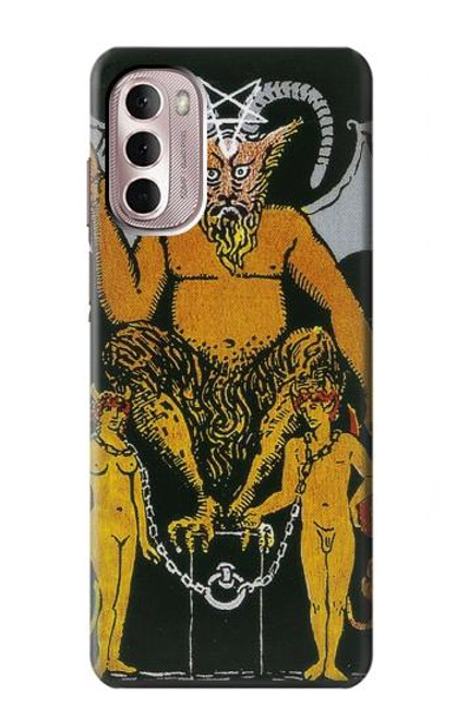 W3740 Carte de tarot le diable Etui Coque Housse et Flip Housse Cuir pour Motorola Moto G Stylus 4G (2022)