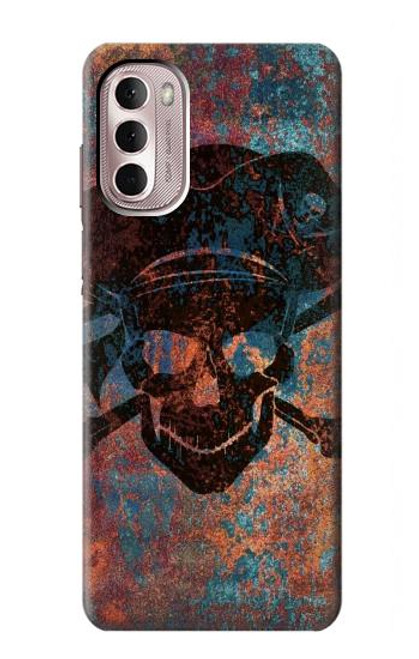 W3895 Pirate Crâne Métal Etui Coque Housse et Flip Housse Cuir pour Motorola Moto G Stylus 4G (2022)