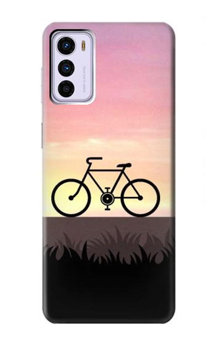 W3252 vélo Coucher de soleil Etui Coque Housse et Flip Housse Cuir pour Motorola Moto G42