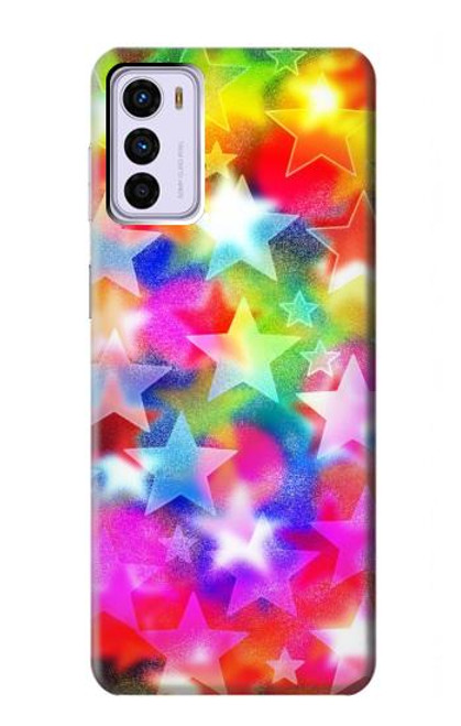 W3292 Coloré Disco étoile Etui Coque Housse et Flip Housse Cuir pour Motorola Moto G42