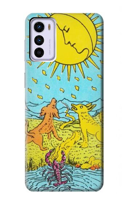 W3435 Carte de tarot Lune Etui Coque Housse et Flip Housse Cuir pour Motorola Moto G42