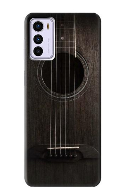 W3834 Guitare noire Old Woods Etui Coque Housse et Flip Housse Cuir pour Motorola Moto G42