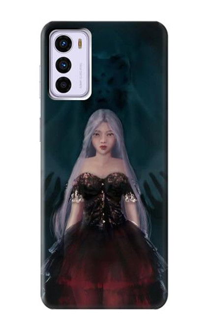 W3847 Lilith Devil Bride Gothique Fille Crâne Grim Reaper Etui Coque Housse et Flip Housse Cuir pour Motorola Moto G42