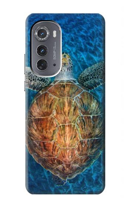 W1249 Tortue de mer Etui Coque Housse et Flip Housse Cuir pour Motorola Edge (2022)