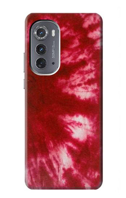 W2480 Tie dye rouge Etui Coque Housse et Flip Housse Cuir pour Motorola Edge (2022)