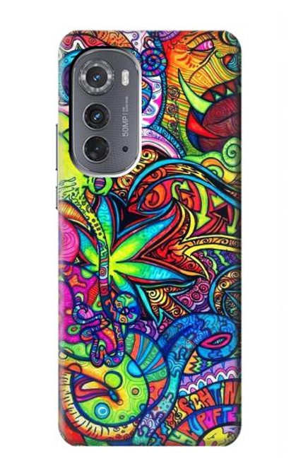 W3255 Motif Art coloré Etui Coque Housse et Flip Housse Cuir pour Motorola Edge (2022)