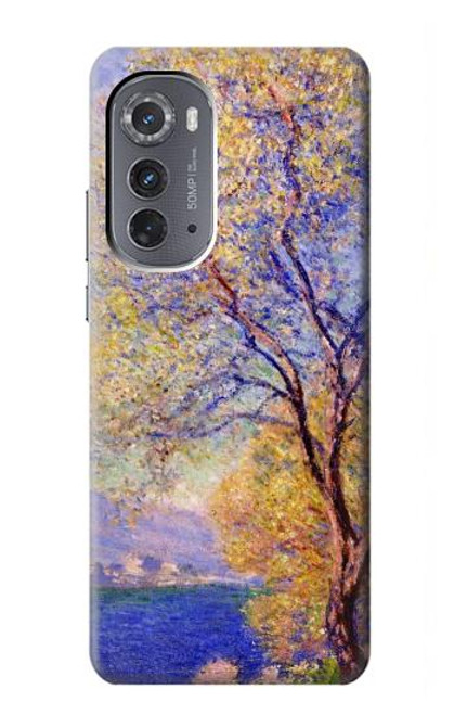 W3339 Claude Monet Antibes vue des jardins Salis Etui Coque Housse et Flip Housse Cuir pour Motorola Edge (2022)