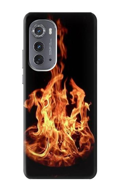 W3379 Cadre d'incendie Etui Coque Housse et Flip Housse Cuir pour Motorola Edge (2022)