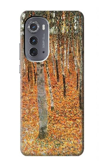 W3380 Gustav Klimt Bouleau Forêt Etui Coque Housse et Flip Housse Cuir pour Motorola Edge (2022)