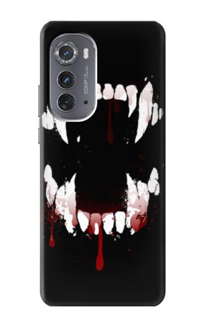 W3527 dents de vampire Etui Coque Housse et Flip Housse Cuir pour Motorola Edge (2022)