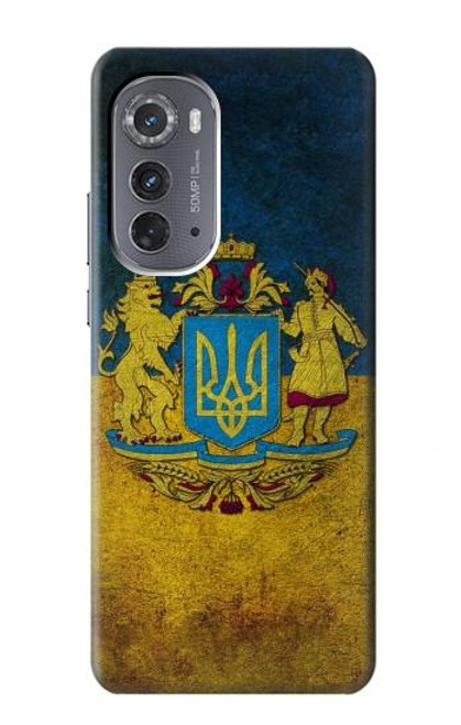 W3858 Drapeau de l'Ukraine Etui Coque Housse et Flip Housse Cuir pour Motorola Edge (2022)