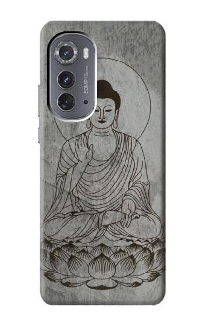 W3873 Dessin au trait Bouddha Etui Coque Housse et Flip Housse Cuir pour Motorola Edge (2022)