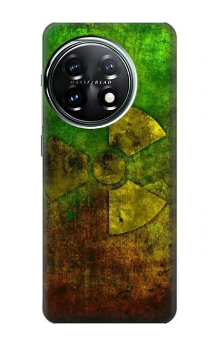 W3202 Symbole de danger radioactif nucléaire Etui Coque Housse et Flip Housse Cuir pour OnePlus 11