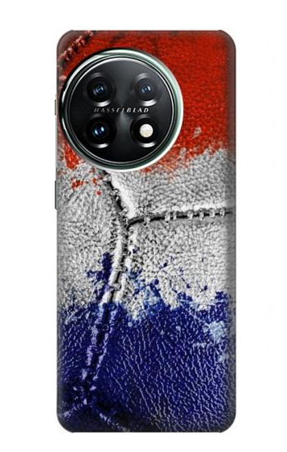 W3304 France Drapeau graphique Football Millésime Etui Coque Housse et Flip Housse Cuir pour OnePlus 11